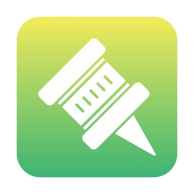 İğne simgesine bas. vektör illüstrasyonu