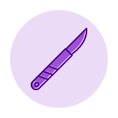 Cerrahi bıçak. Web simgesi basit illüstrasyon 