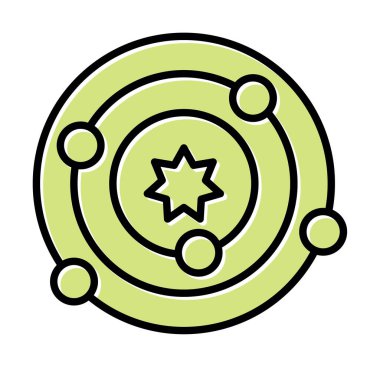 Güneş sistemi. Gezegenler Güneş 'in etrafında döner.