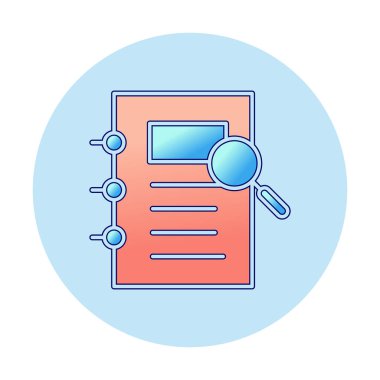 ofis kağıdı ve büyüteç