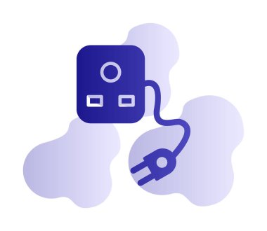 Fiş ve Soket, web simgesi basit tasarım 