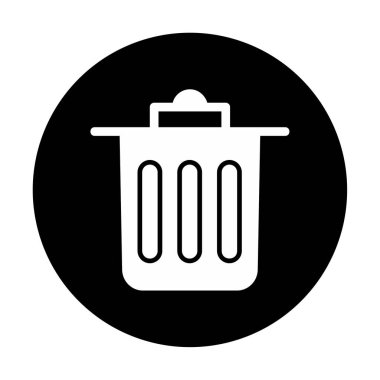 Çöp kutusu simgesi, Sembolü Sil, vektör illüstrasyonu