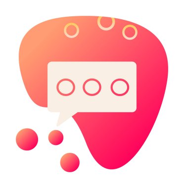 Basit sohbet simgesi, konuşma balonu, vektör illüstrasyonu