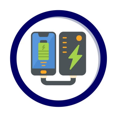 pil simgesi. renk çizgisi çizimi 