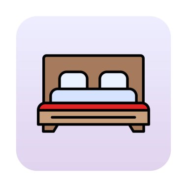 yastıklı yatak vektör simgesi modern basit tasarım