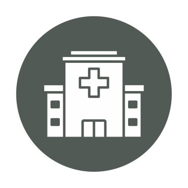 Hastane binası ikon vektör illüstrasyonu
