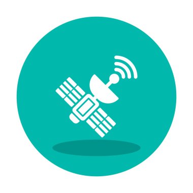 Uydu Simgesi, vektör illüstrasyonu