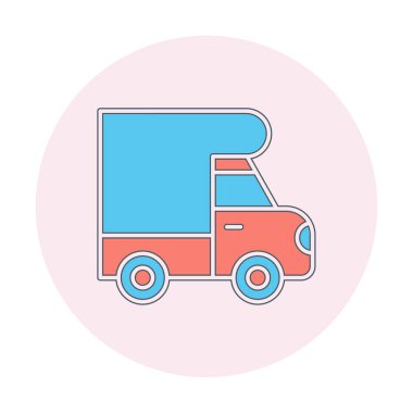 Van düz vektör simgesi