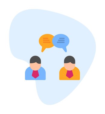 Kullanıcılar iletişim konsepti vektör illüstrasyonunu sohbet