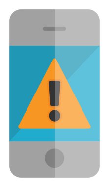 Düz biçimli basit cep telefonu simgesi