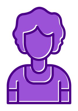 kadın web simgesi vektör illüstrasyonu