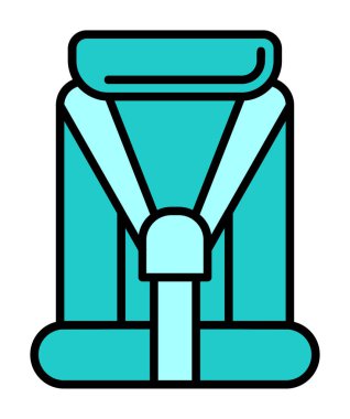 Araba Koltuğu bebek simgesinin vektör illüstrasyonu