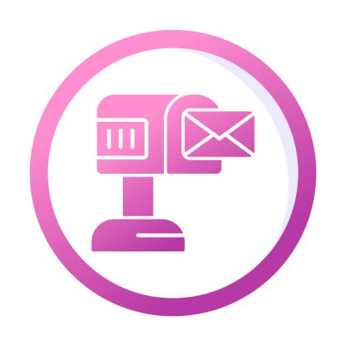 mailbox icon, vector illustration simple design