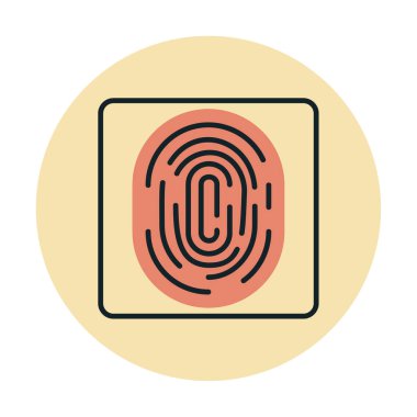 parmak izi ikonu vektör illüstrasyonu