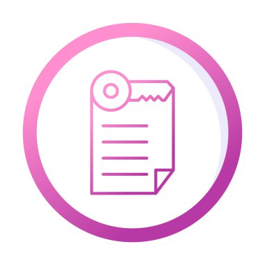 Basit not defteri simgesi, vektör illüstrasyonu