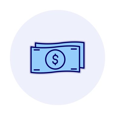 para ve para simgesi, vektör illüstrasyonu basit tasarım