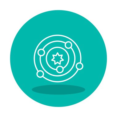 Güneş sistemi. Gezegenler Güneş 'in etrafında döner.