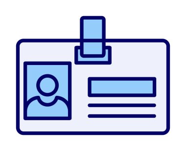 kimlik kartı simgesi, vektör illüstrasyonu basit tasarım