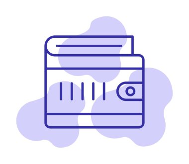 cüzdan vektör simgesi basit illüstrasyon