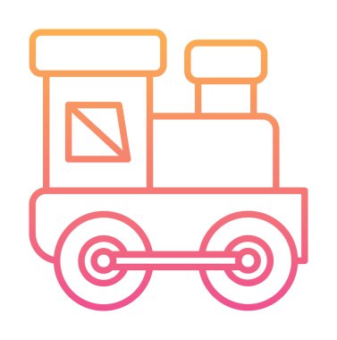 Tren oyuncağı simgesinin vektör illüstrasyonu