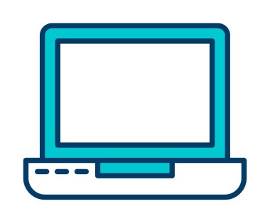 dizüstü bilgisayar simgesi, vektör illüstrasyonu basit tasarım 