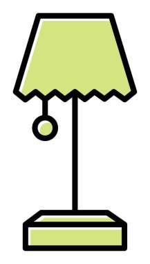 tablo lambası vektör illüstrasyonu
