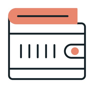 cüzdan vektör simgesi basit illüstrasyon