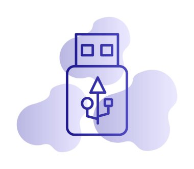 Web için usb flash simgesi.