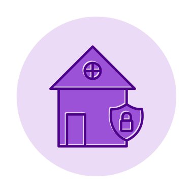 ev güvenlik simgesi, vektör çizim                                    