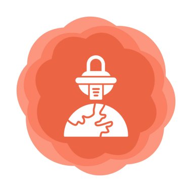 Dünya 'daki Uzay Gemisi simgesi, vektör illüstrasyonu 