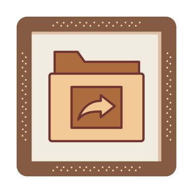 Dizin Paylaşımı web simgesi, vektör illüstrasyonu