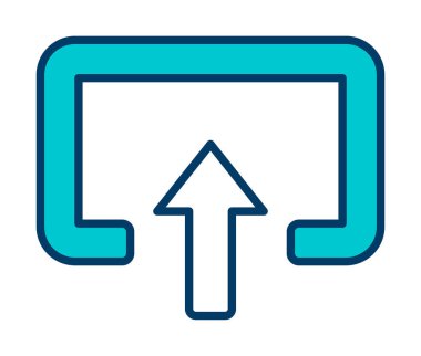 Girdi düz vektör simgesi