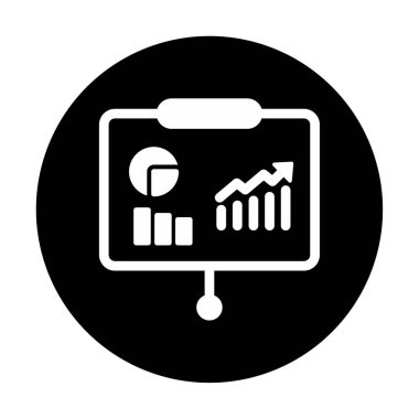Beyaz arkaplan üzerinde sunum vektörü illüstrasyonunu çalıştır