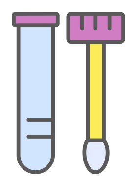 Örnek test web simgesi, vektör illüstrasyonu