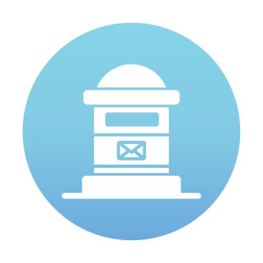 mailbox icon, vector illustration simple design