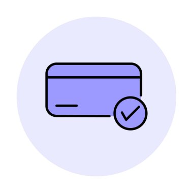 Kredi kartı ikonu vektör illüstrasyonu