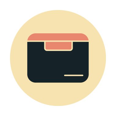 Teslimat kutusu simgesi, vektör illüstrasyonu basit tasarım