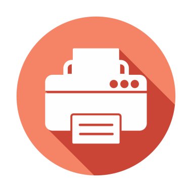 yazıcı simgesi web basit illüstrasyon