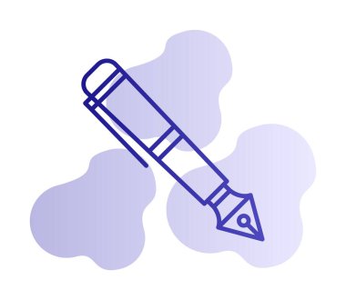 Dolma kalem simge vektör çizim