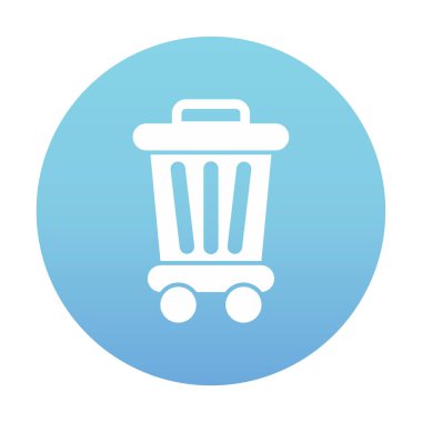 Çöp kutusu web simgesi, vektör illüstrasyonu