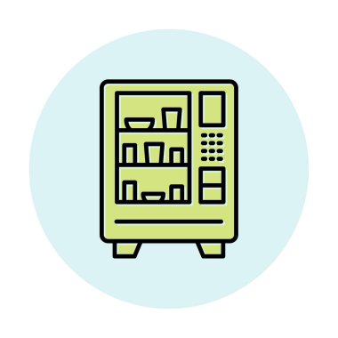 Otomat Web simgesi, vektör illüstrasyonu 