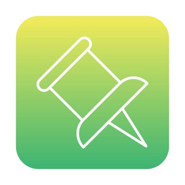 İğne simgesine bas. vektör illüstrasyonu