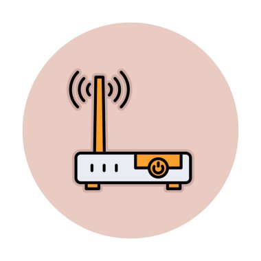 wifi sinyali, Router Aygıt vektör illüstrasyon tasarımı