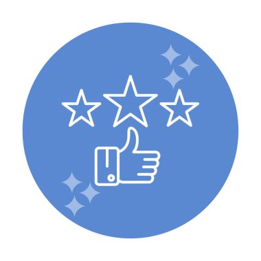 derecelendirme vektörü renk çizgisi simgesi 