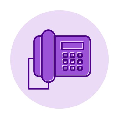 masa telefonu simgesi, vektör illüstrasyonu basit tasarım