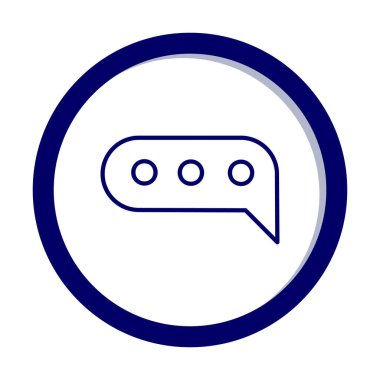 Basit sohbet simgesi, konuşma balonu, vektör illüstrasyonu