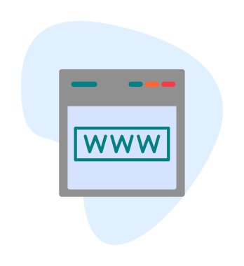 Basit web sitesi arayüzü simgesi, vektör illüstrasyonu