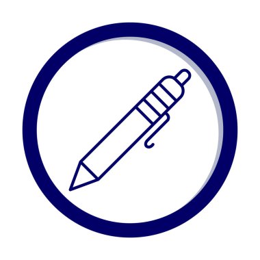 Tükenmez kalem simge vektör çizim 