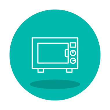 mikrodalga simgesi, vektör illüstrasyonu basit tasarım