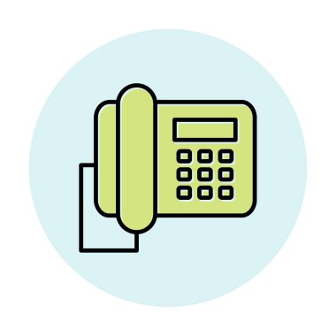 masa telefonu simgesi, vektör illüstrasyonu basit tasarım